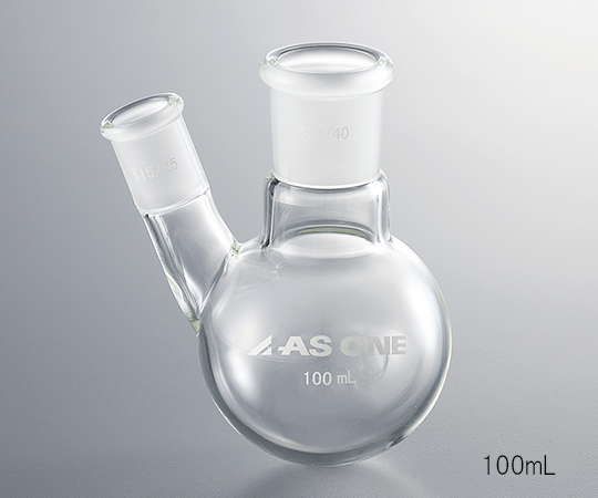 AS ONE 3-6524-02 FG2-0252440-1 2 Neck Flask 250mL Side Tube Ground Glass Joint 15/25